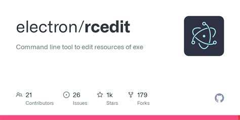 xretid|electron/rcedit: Command line tool to edit resources of exe .